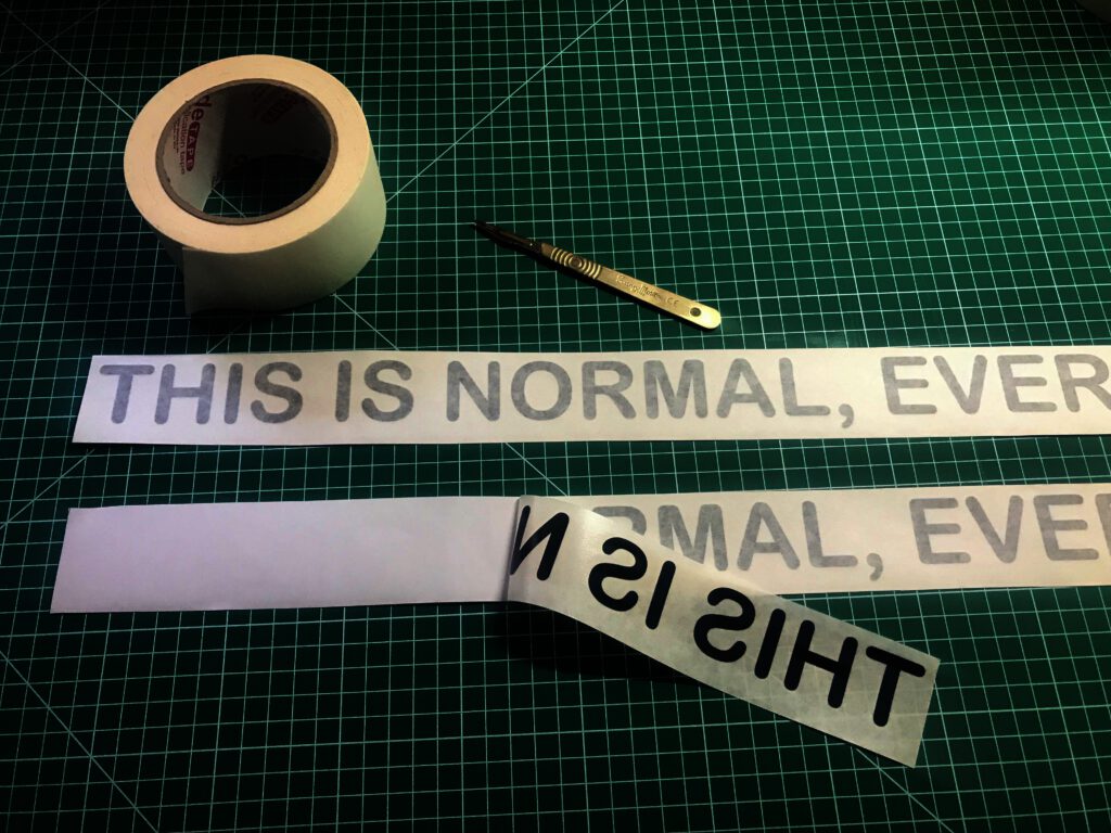 vinyl lettering