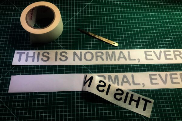 vinyl lettering