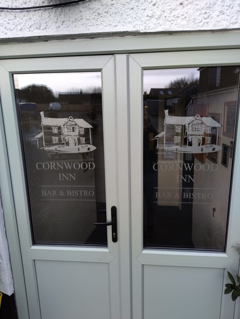 cornwood inn etch vinyl effect
